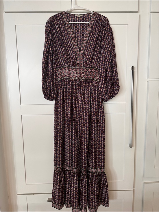 Max Studio Dresses & Skirts - Max Studio Plum Floral V-Neck Maxi Dress